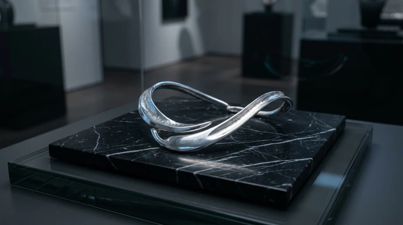 Noor-e-Chandi Modern Silver Sculpture